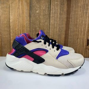 Nike Air Huarache Run Desert Sand Womens 8 Purple Beige Athletic Running Shoes